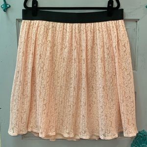 Ashley Stewart blush lace lined skirt size 22/24